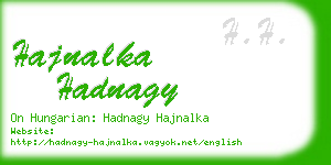 hajnalka hadnagy business card